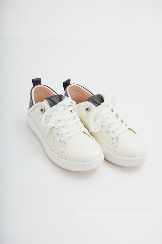 Zapatillas en cuero Val·lentia Blanco Talco 001 NLT
