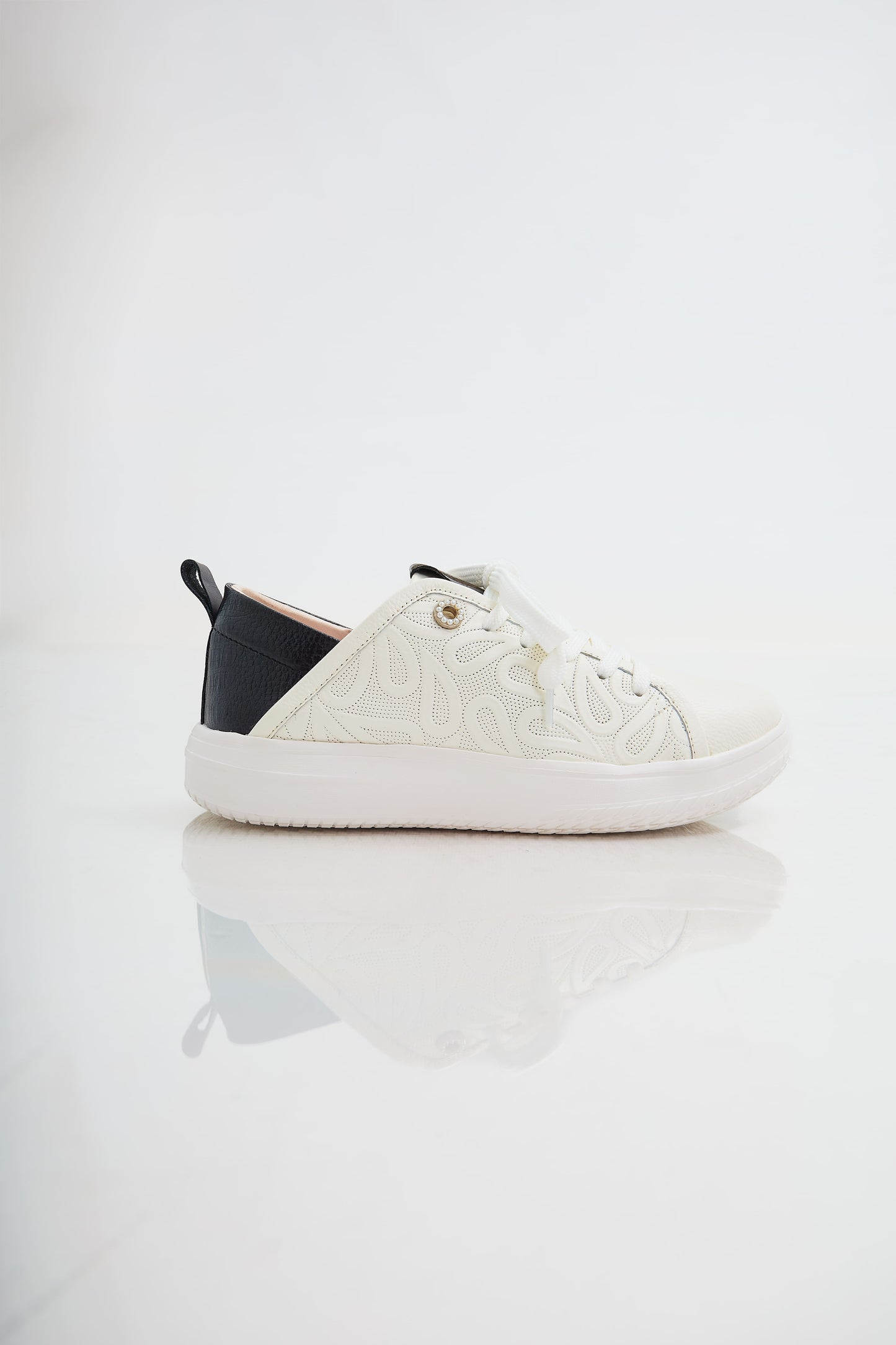Zapatillas en cuero Val·lentia Blanco Talco 001 NLT