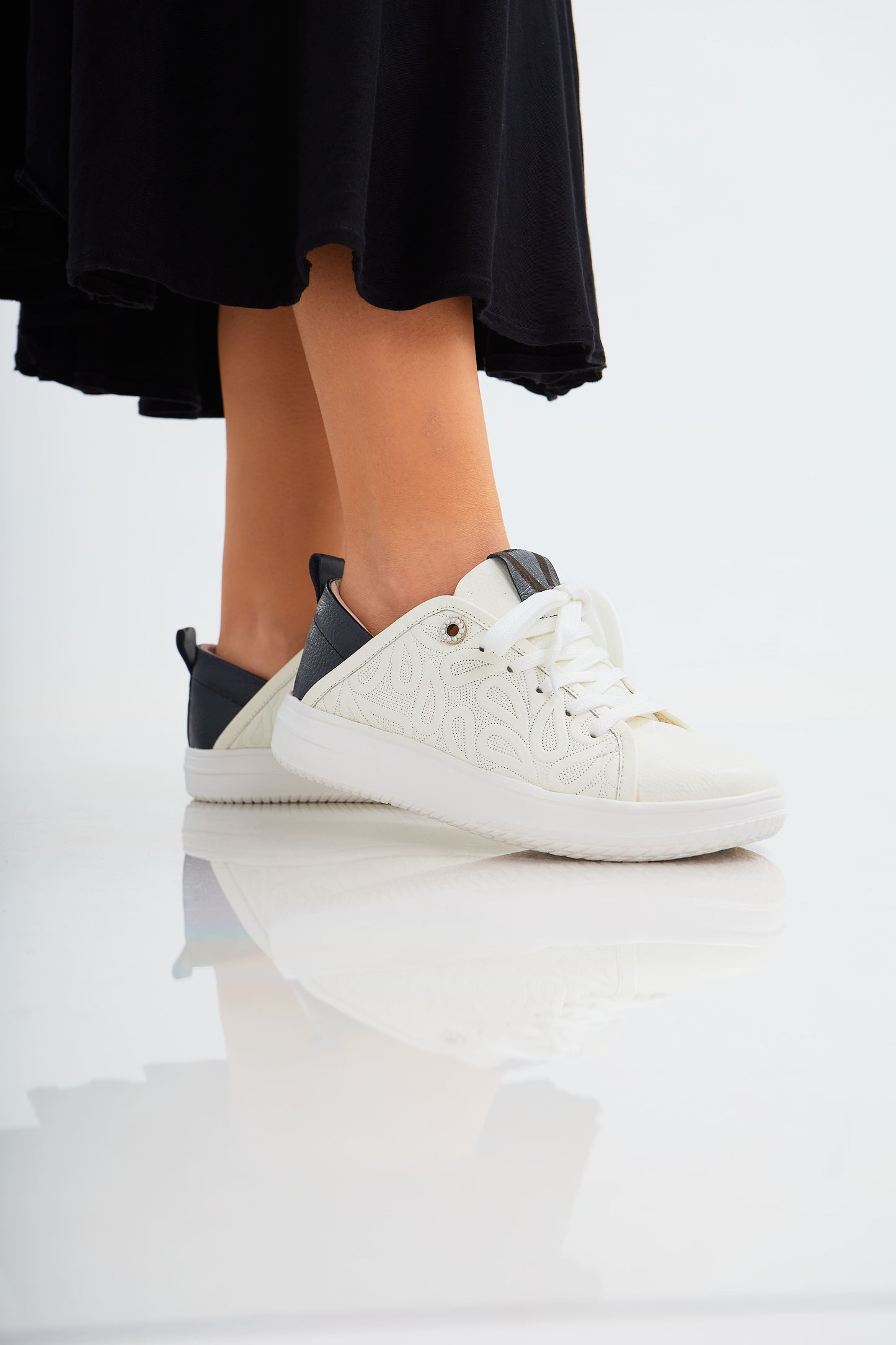 Zapatillas en cuero Val·lentia Blanco Talco 001 NLT
