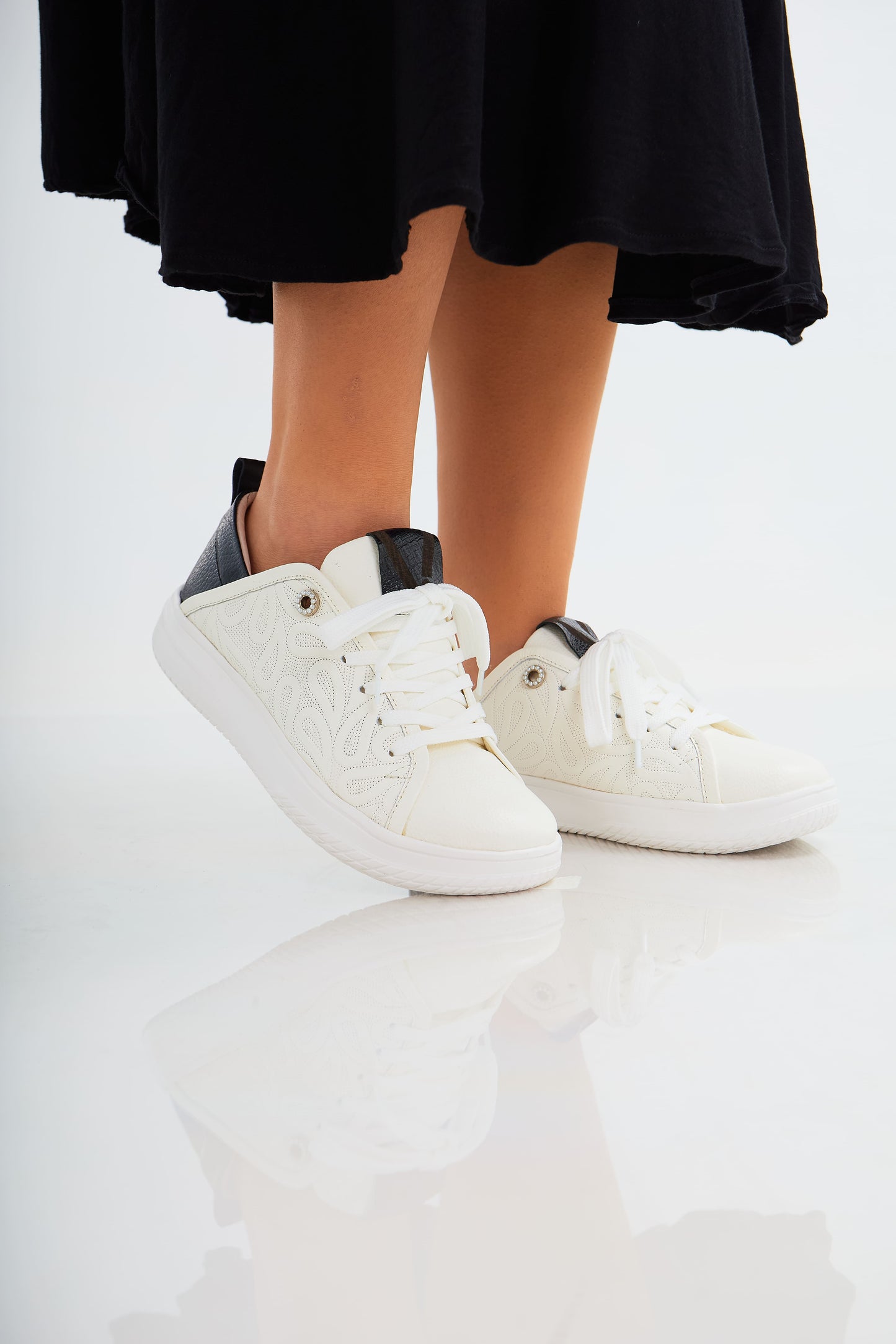 Zapatillas en cuero Val·lentia Blanco Talco 001 NLT