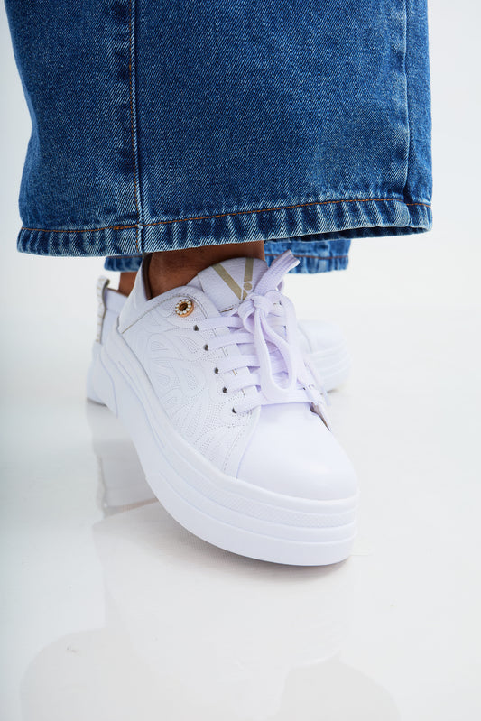 Zapatillas en cuero Val·lentia Blanco 001 TBL